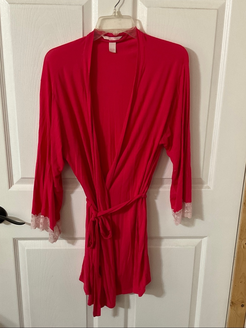 Victoria's Secret Pink Lace-Trim Robe
